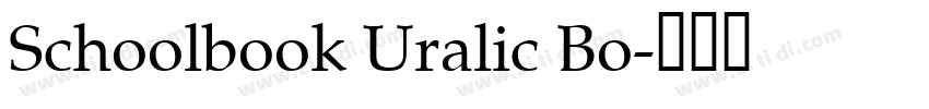 Schoolbook Uralic Bo字体转换